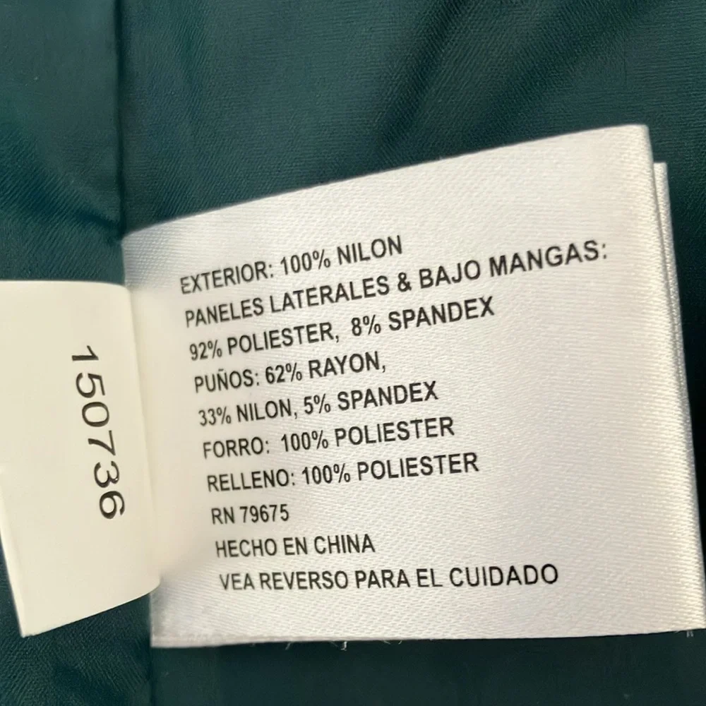 Michael Kors MK green puffer jacket S
